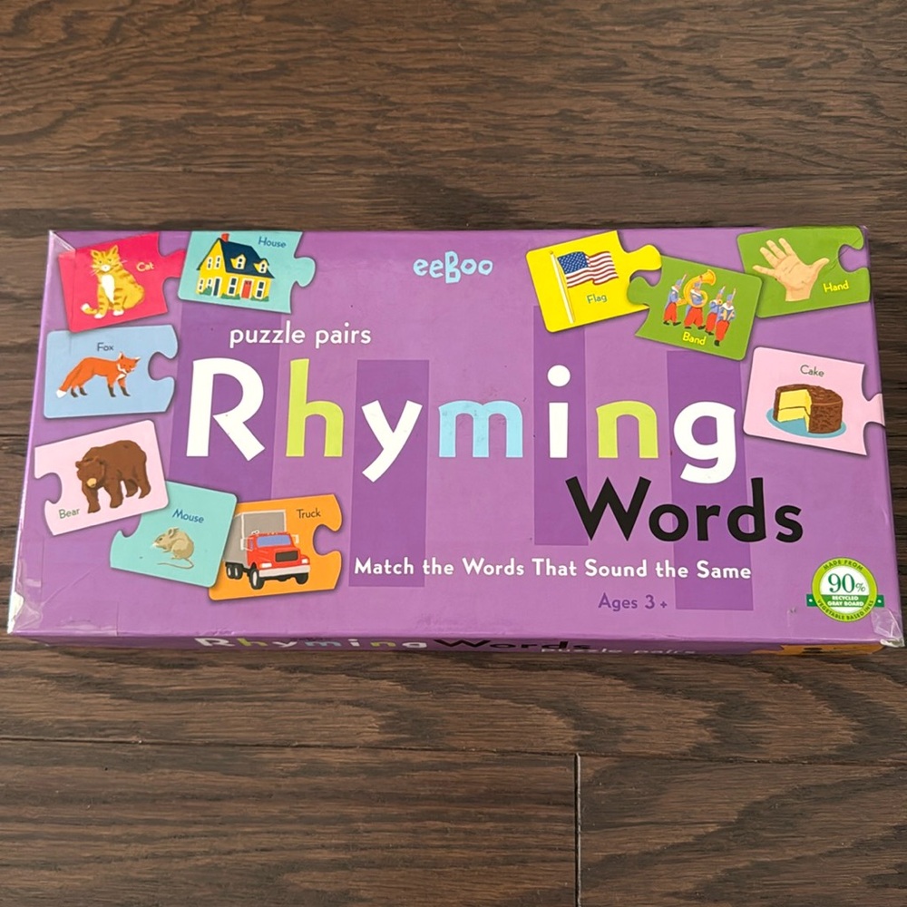 eeBoo Rhyming Puzzle Pairs